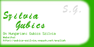 szilvia gubics business card